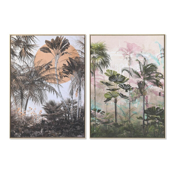 Картина DKD Home Decor 103 x 4,5 x 143 cm 104 x 4,5 x 143,5 cm Пальмы Тропический (2 штук)
