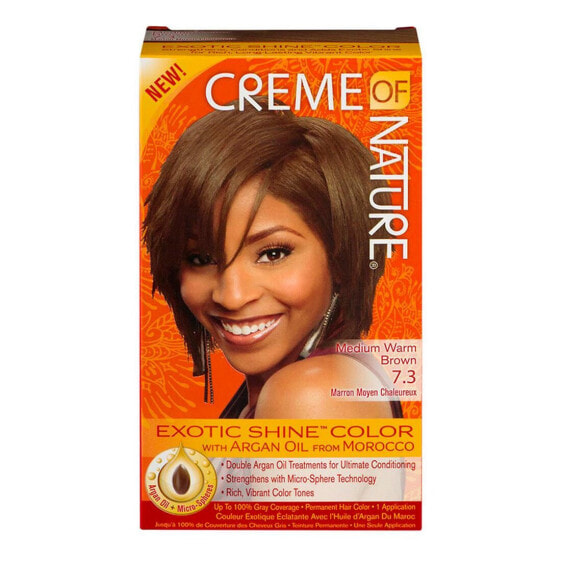 Краска для волос Постоянная Argan Color Creme Of Nature Medium Warn Brown 7.3