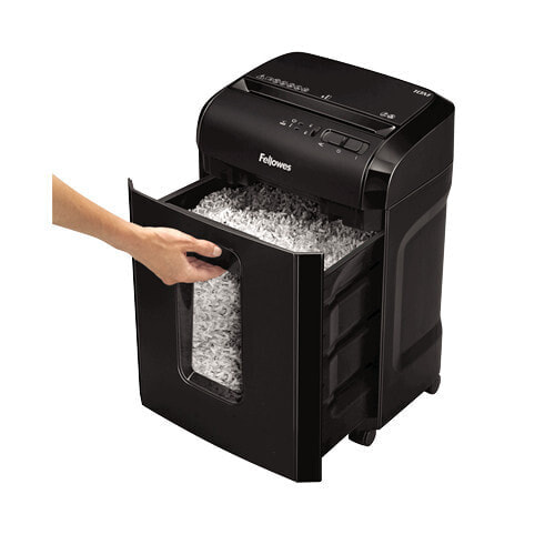 Микроизмельчитель Fellowes Powershred 10M - 2 x 12 мм - 19 л - 4 колеса - 10 мин - P-5