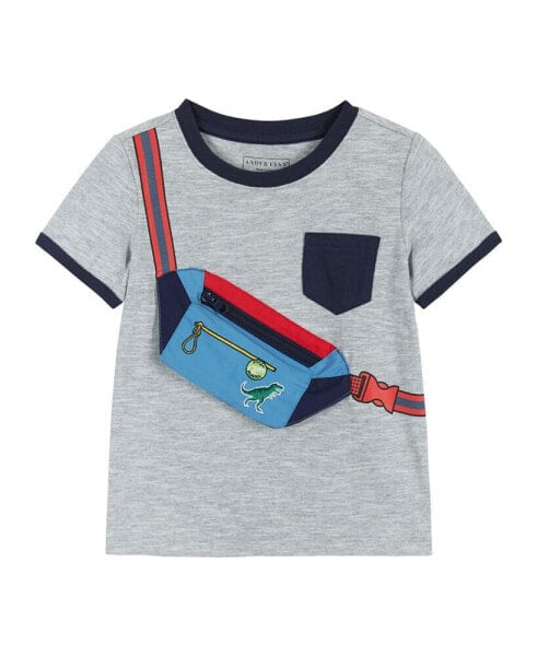 Toddler Boys / Crossbody Bag Short Sleeve Ringer Tee