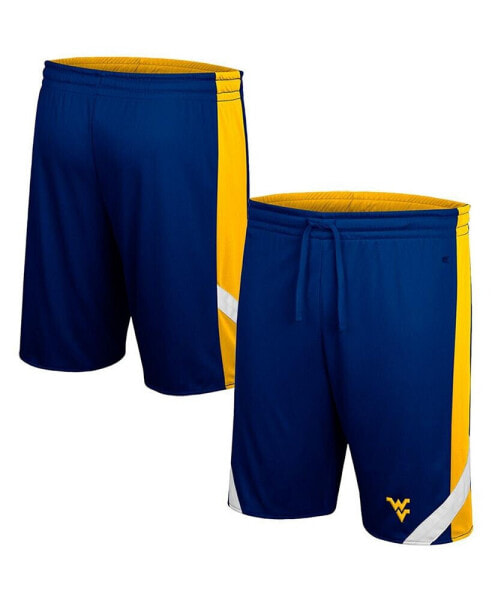 Men's Navy, Gold West Virginia Mountaineers Am I Wrong Reversible Shorts