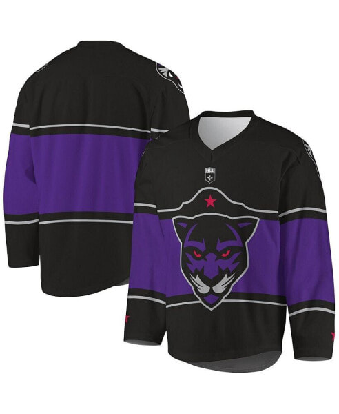 Men's Black and Purple Panther City Lacrosse Club Replica Jersey
