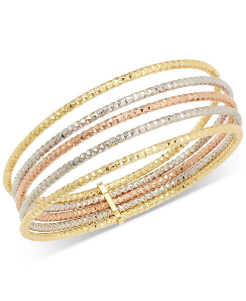 Браслет Macy's Textured Bangle 10k Gold