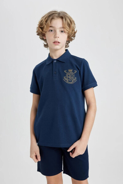 Erkek Çocuk Pike Kısa Kollu Polo Tişört C1590A824SM