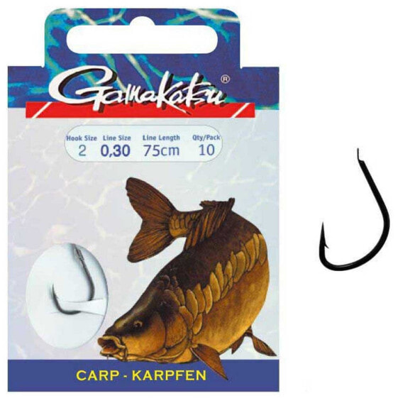 GAMAKATSU Booklet Carp 3510F Tied Hook 0.250 mm