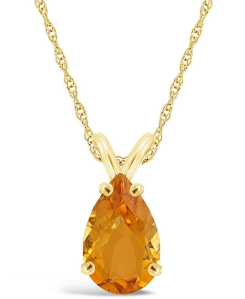 Swiss Blue Topaz (3-5/8 ct. t.w.) Pendant Necklace in 14K Yellow Gold. Also Available in Amethyst and Citrine