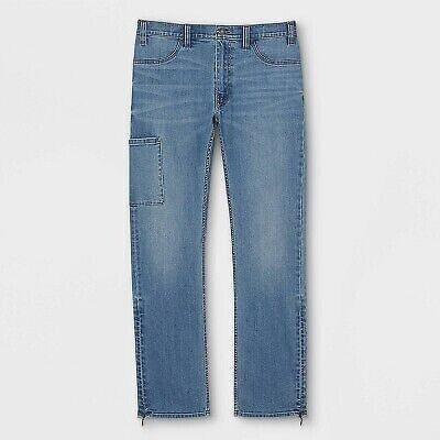 Men's Big & Tall Slim Fit Adaptive Bootcut Jeans - Goodfellow & Co Light Blue