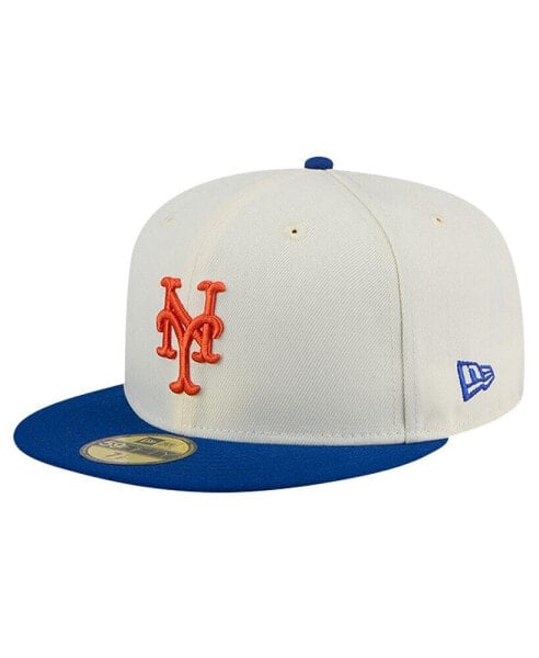 Men's Cream New York Mets Evergreen Chrome 59Fifty Fitted Hat