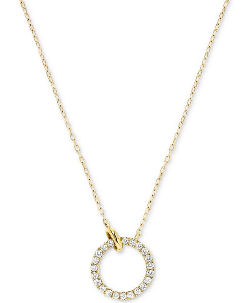 Macy's diamond Circle 18" Pendant Necklace (1/3 ct. t.w.) in 14k Gold