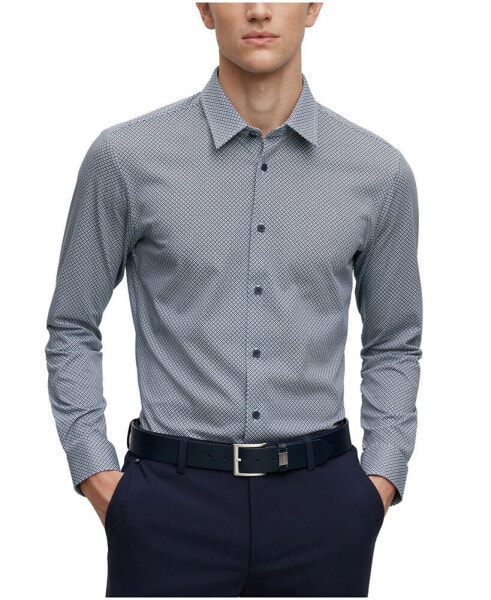 Men's Printed Performance Slim-Fit Shirt