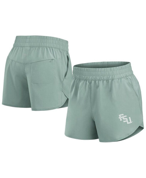 Women's Green Florida State Seminoles Studio Woven Vibe Shorts