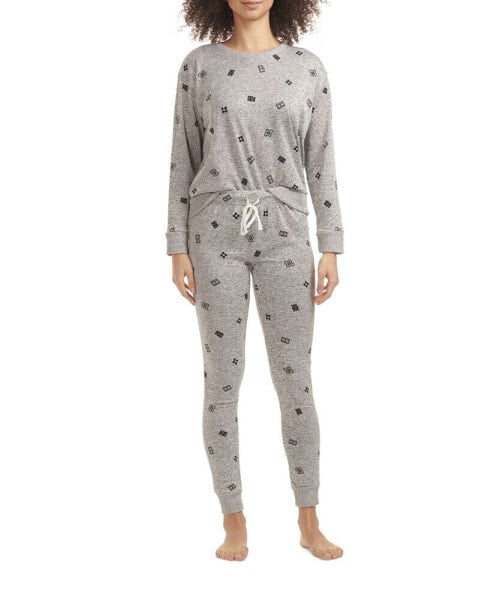 Women's Hacci Printed Pajama Set