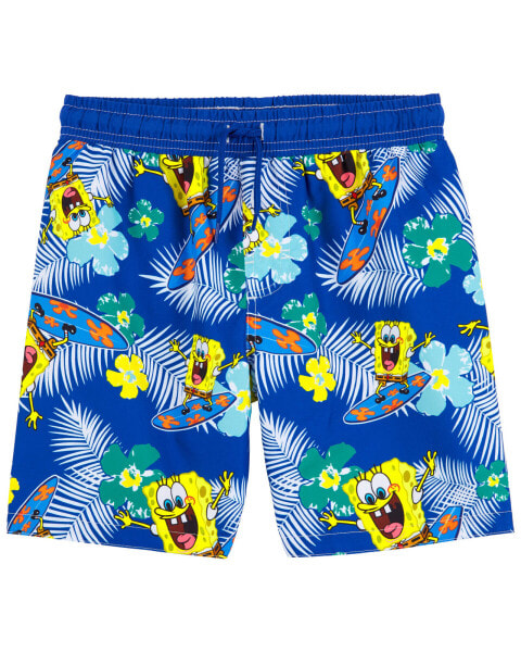 Kid Spongebob Squarepants Swim Trunks 4