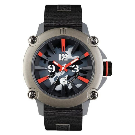 Мужские наручные часы с черным текстильным ремешком Ene 640000111 ( 51 mm)