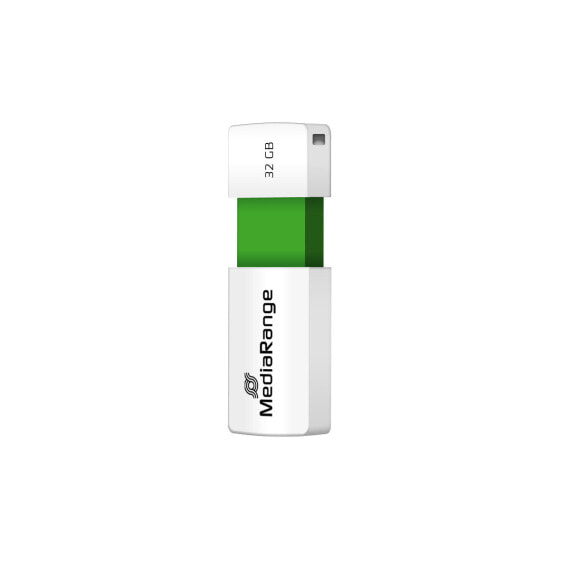 MEDIARANGE MR973 - 32 GB - USB Type-A - 2.0 - 15 MB/s - Slide - Green,White