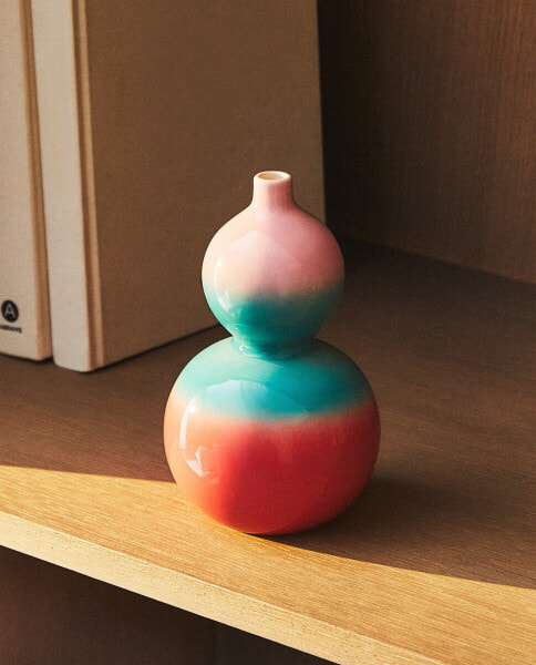 Ombré ceramic vase