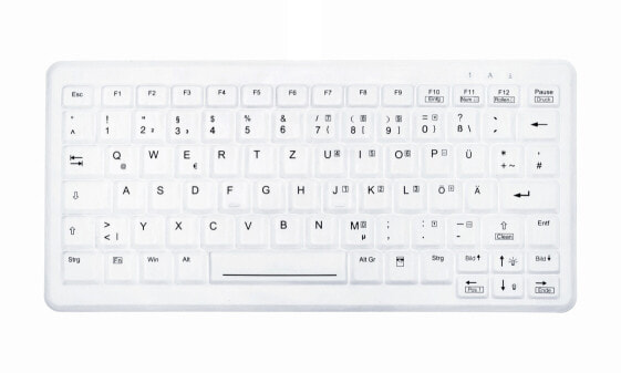 Active Key AK-C4110F - Full-size (100%) - Wired - USB - Membrane - QWERTZ - White