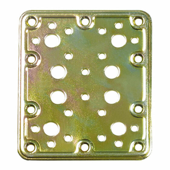 Крепежная пластина AMIG 504-12126 Бихроматичный Золотистый Сталь (200 x 100 мм)