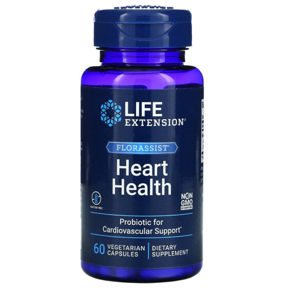 Витаминно-минеральный комплекс для сердца и сосудов Life Extension FLORASSIST Probiotic Heart Health, 60 вегетарианских капсул