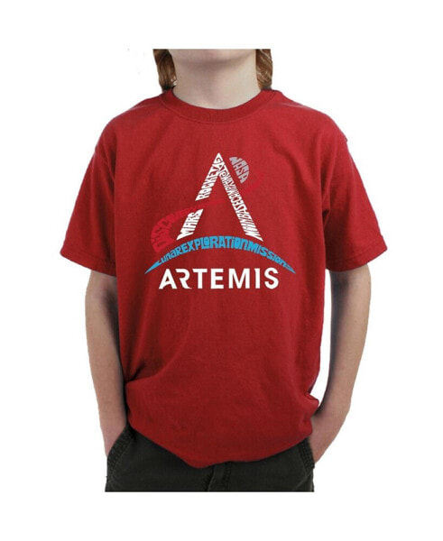 Child NASA Artemis Logo - Boy's Word Art T-Shirt