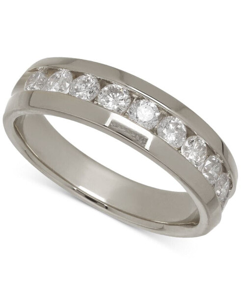 Men's Diamond Band (1 ct. t.w.) in 14k White Gold (Also in 14k Yellow Gold)