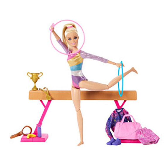 BARBIE You Can Be Blonde Gymnast With Playset Doll