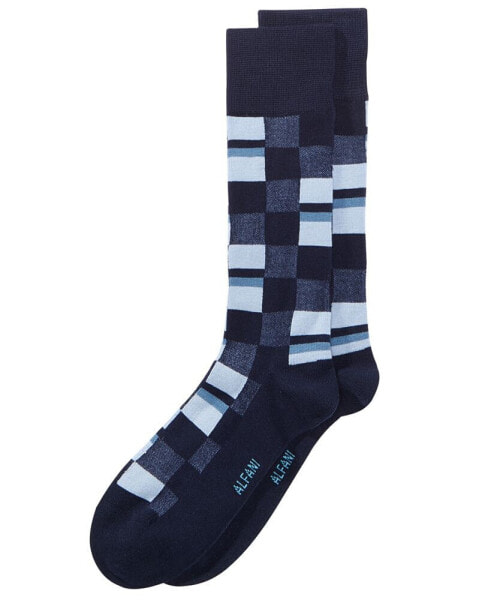Men's Mosaic Boxes Dress Socks, Created for Macy's