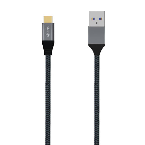Кабель USB A — USB-C Aisens A107-0633 2 m Серый (1 штук)