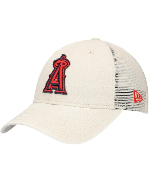 Men's Stone Los Angeles Angels Game Day 9TWENTY Adjustable Trucker Hat