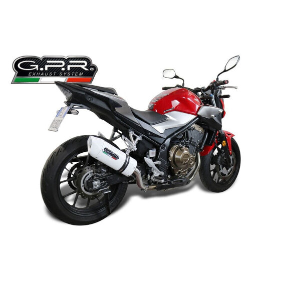 GPR EXHAUST SYSTEMS Albus Ceramic Honda CB400 F 2013-2015 Oval homologated slip on muffler