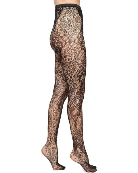 Stems Floral Vine Fishnet Tight Women's Os