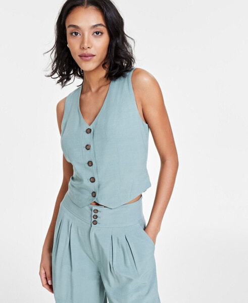 Women's Sleeveless Cropped Vest, Created for Macy's