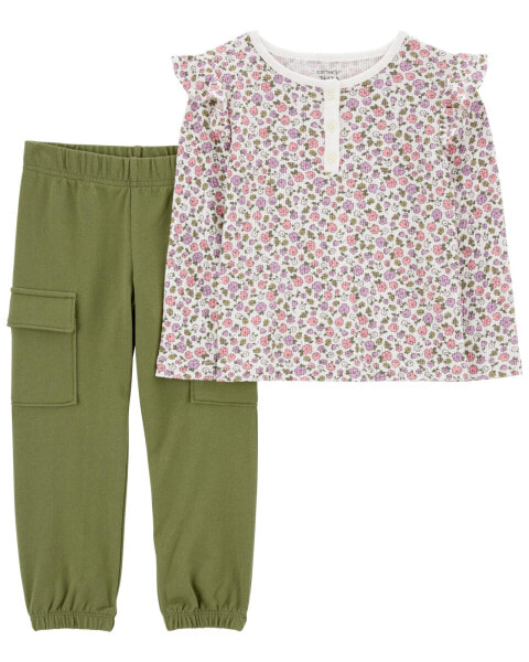 Baby 2-Piece Floral Top & Pant Set 24M