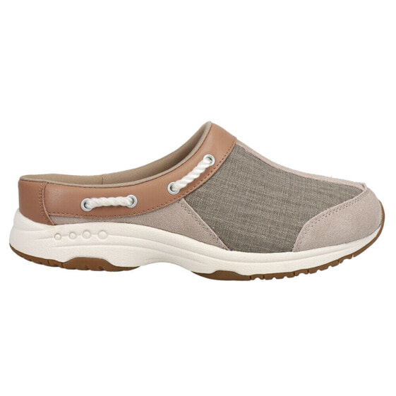 Easy Spirit Travelport Clog Mules Womens Brown Flats Casual TRAVELPORT19-XNA47