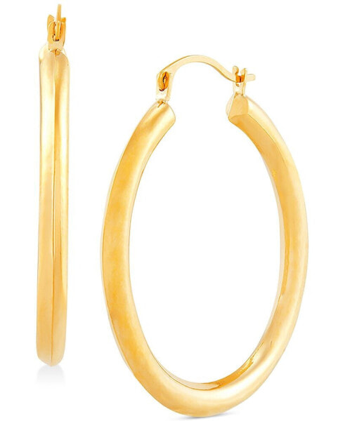 Medium Polished Hoop Earrings in 14k Gold,