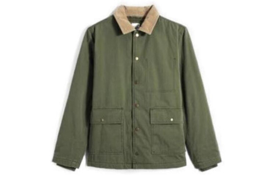 Куртка GAP мужская широкая с воротником, цвет - зеленый