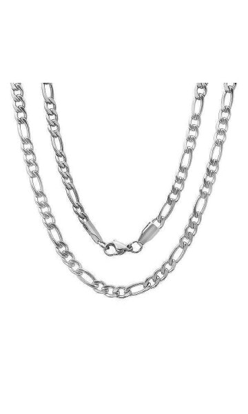 Men's Stainless Steel Figaro Chain Link Necklace