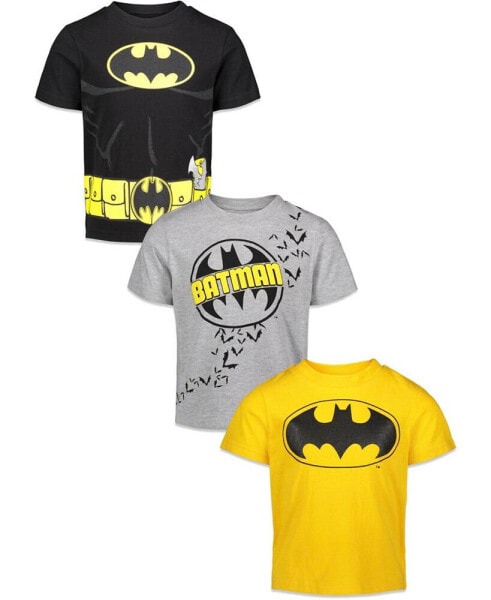 Justice League Batman Joker Riddler Boys 3 Pack Graphic Short Sleeve T-Shirt Toddler|Child