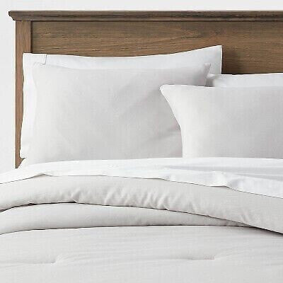 King Washed Cotton Sateen Comforter and Sham Set Light Gray - Threshold