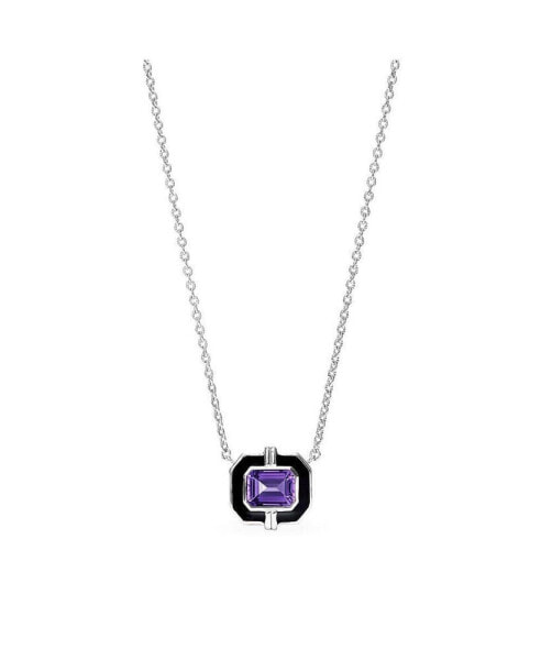 Adrienne Necklace with Enamel and Amethyst