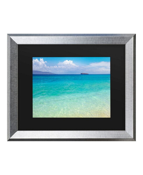 Pierre Leclerc Blue Beach Maui Matted Framed Art - 27" x 33"