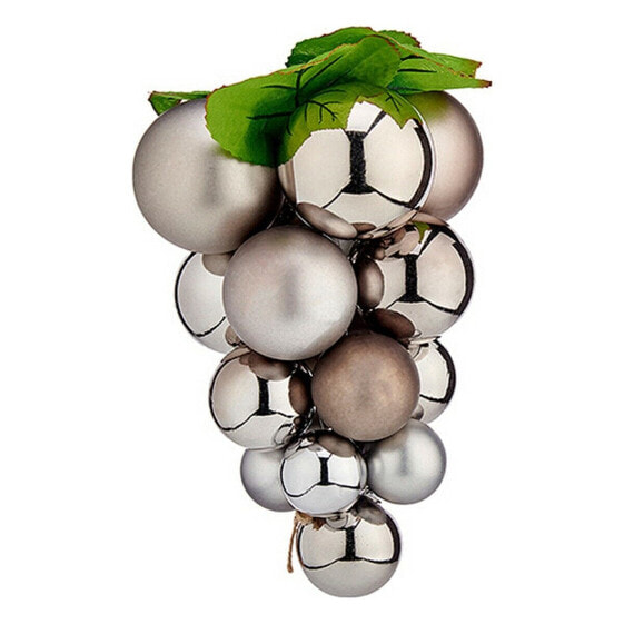 Ёлочные шарики Krist+ Маленький виноград серебристый 14 x 14 x 25 см пластик