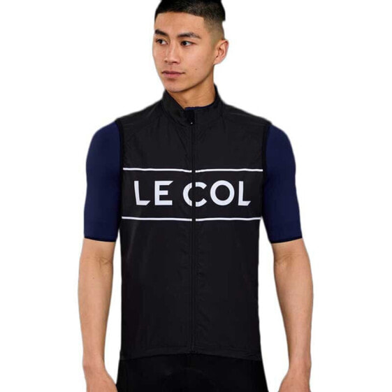 Мужской жилет Le Col Sport Logo Спортивный - ветро- и водонепроницаемый, упаковываемый, сетчатые панели, с отражающими вставками, размер M.