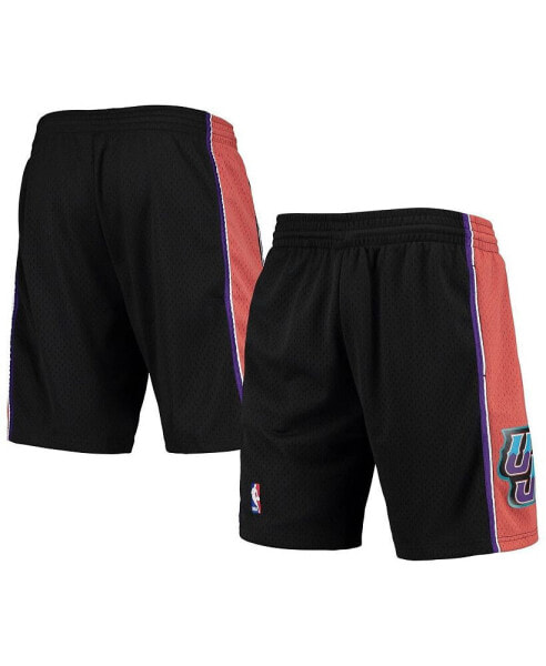 Men's Black Utah Jazz 1998-99 Hardwood Classics Swingman Shorts