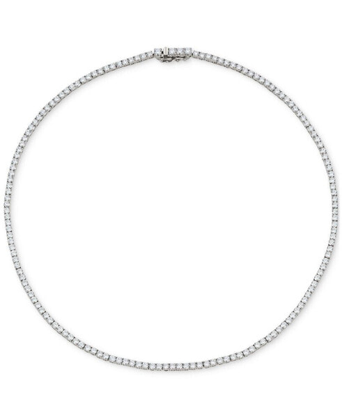 Rhodium-Plated Cubic Zirconia 16" Tennis Necklace, Created for Macy's