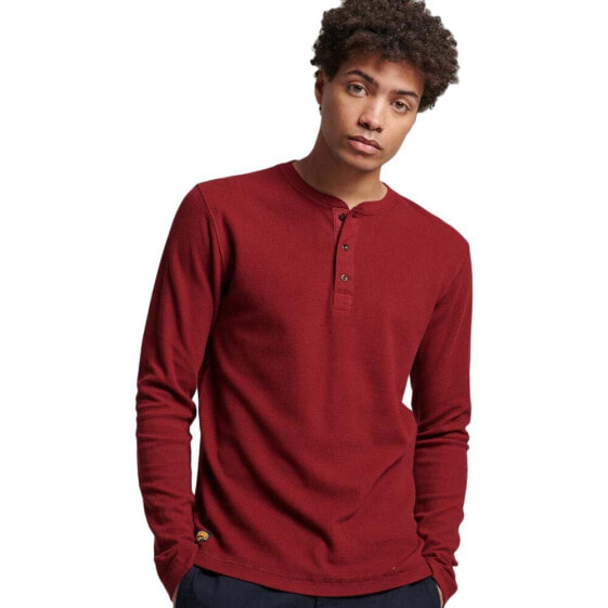 SUPERDRY Waffle Henley long sleeve T-shirt