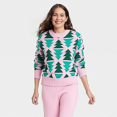 Women's Christmas Trees Graphic Sweater - S