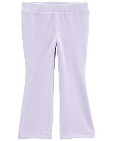 Baby Flared-Leg Fleece Pants - Purple 12M