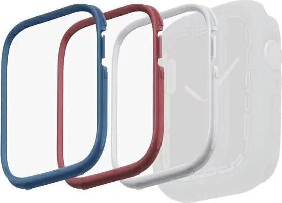 Uniq Ramka UNIQ do etui Moduo Apple Watch 4/5/6/7/8/SE 44/45mm Niebieski-Czerwony-Biały/Blue-Red-White [3 PACK]