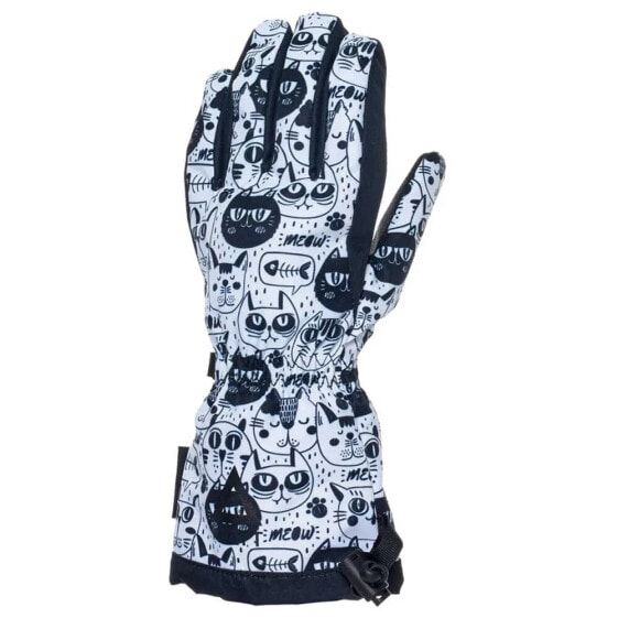 MATT Black & White Catss Tootex gloves